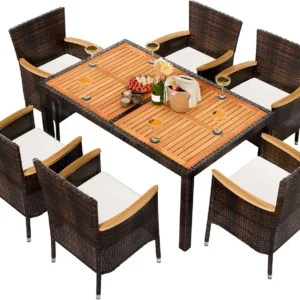 Wicker Patio Conversation Set restaurant tables and chairs table restaurant professionnel