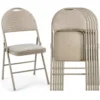 Folding Chairs , Foldable Chair Set with Padded, Handle Hole and Metal Frame Dining Chair Set for Indoor and Outdoor, Restaurant